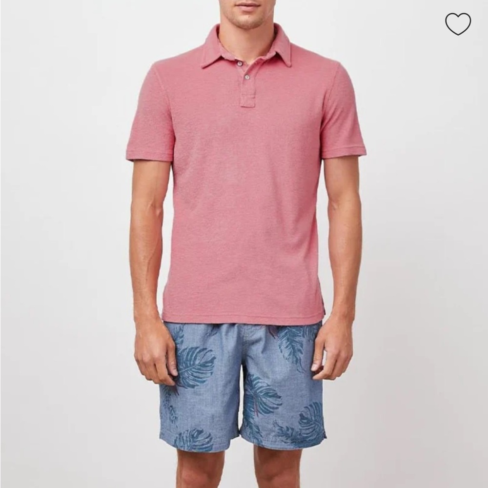 Rails Men’s Rhen Polo Terry Shirt in Nectarine